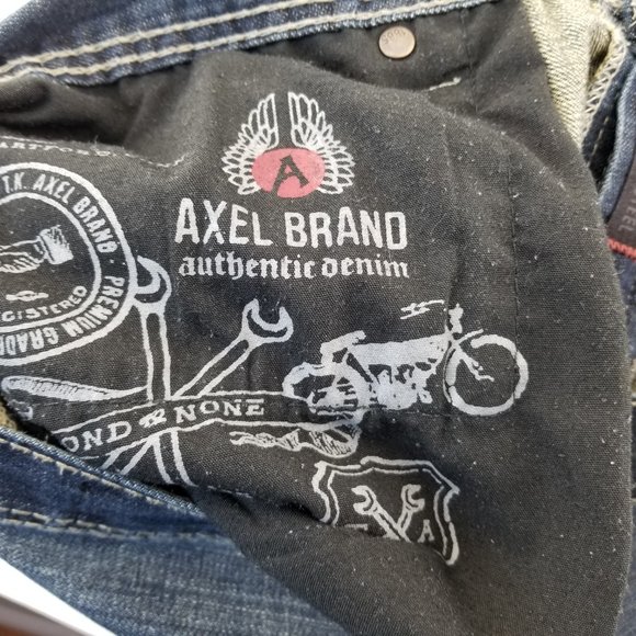 TK Axel Treadwell Relaxed Straight Leg Men's  Blue Denim Jeans  Sz 38 x 32 - Picture 7 of 9